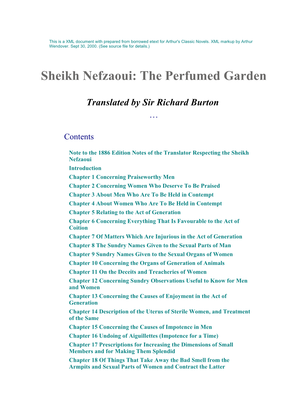 The Perfumed Garden