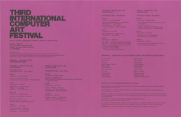 Third International Computer Art Festival