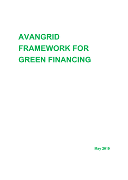 Avangrid Framework for Green Financing
