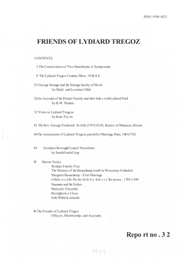 FRIENDS of LYDIARD TREGOZ Report No. 32