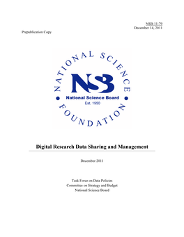 Digital Research Data Sharing and Management