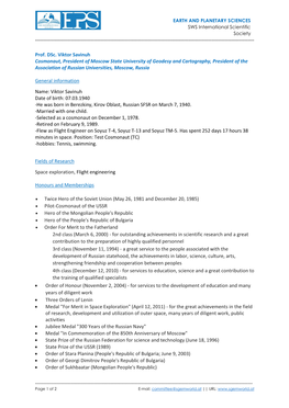 EARTH and PLANETARY SCIENCES SWS International Scientific Society