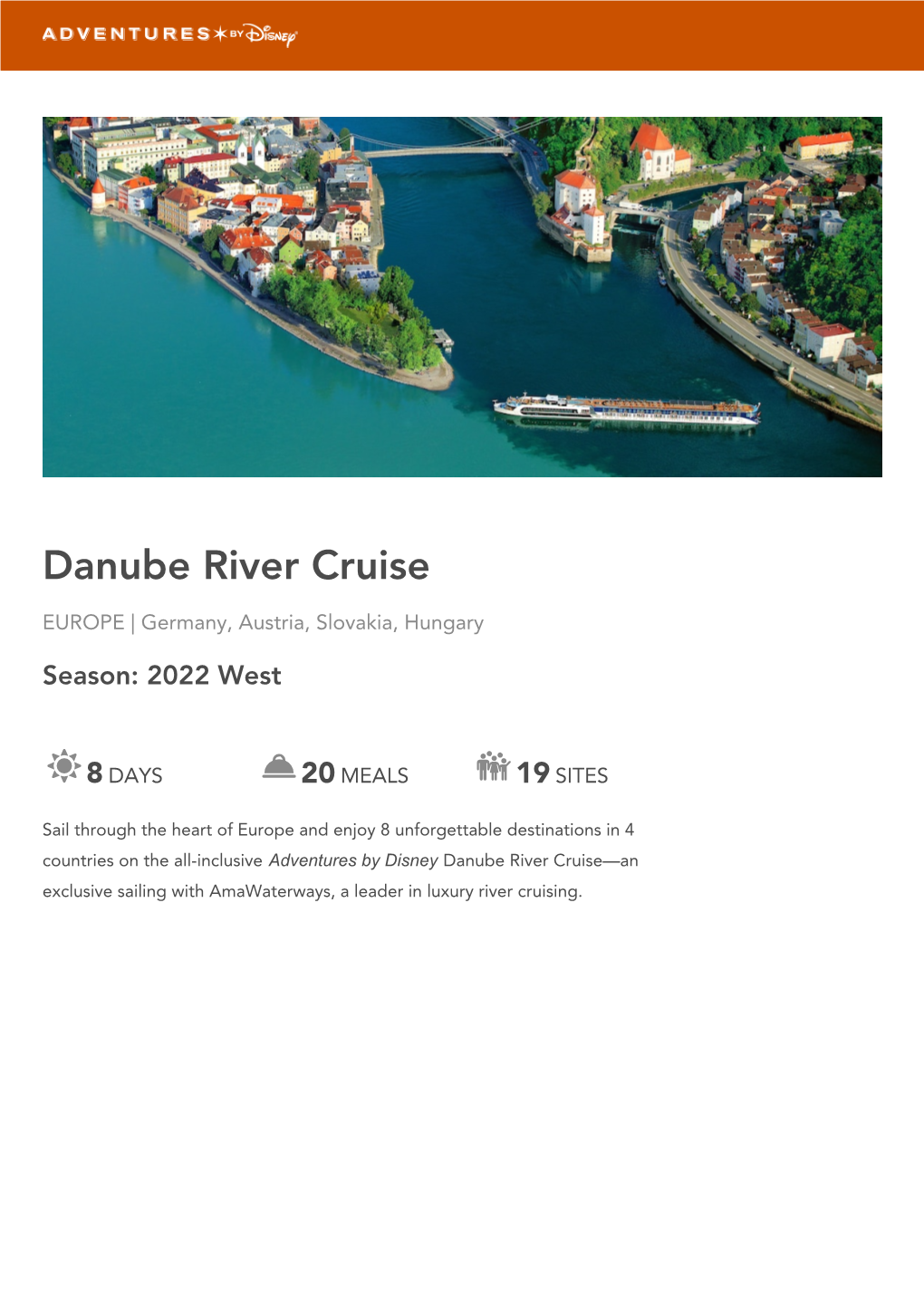 DANUBE RIVER CRUISE Europe | Germany, Austria, Slovakia, Hungary