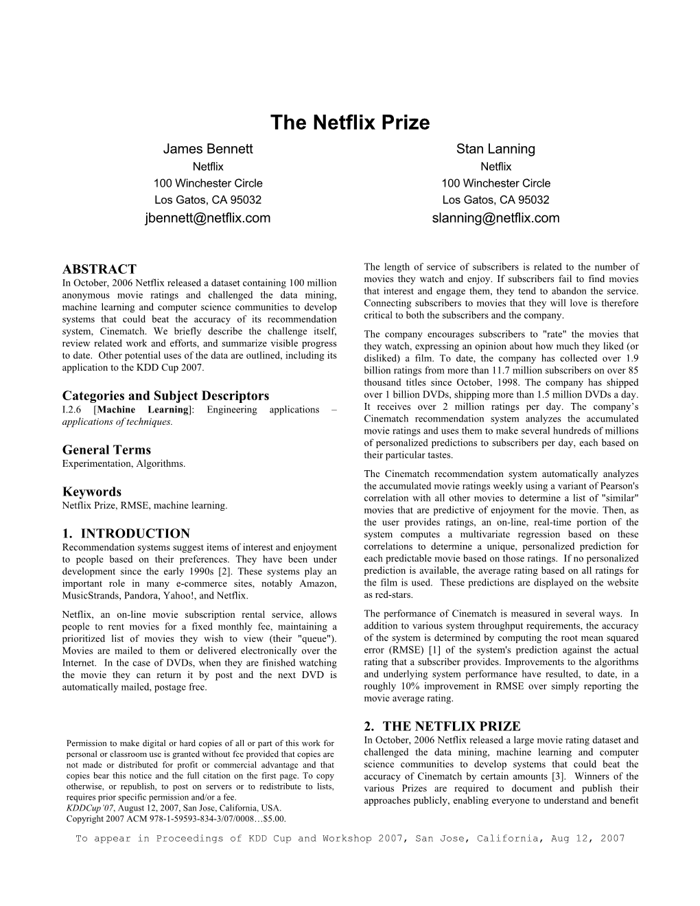 The Netflix Prize