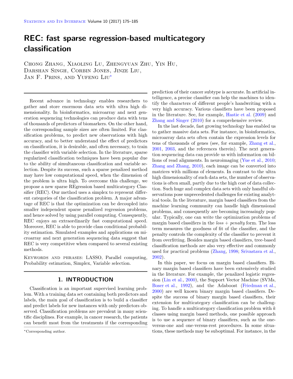 Fast Sparse Regression-Based Multicategory Classification