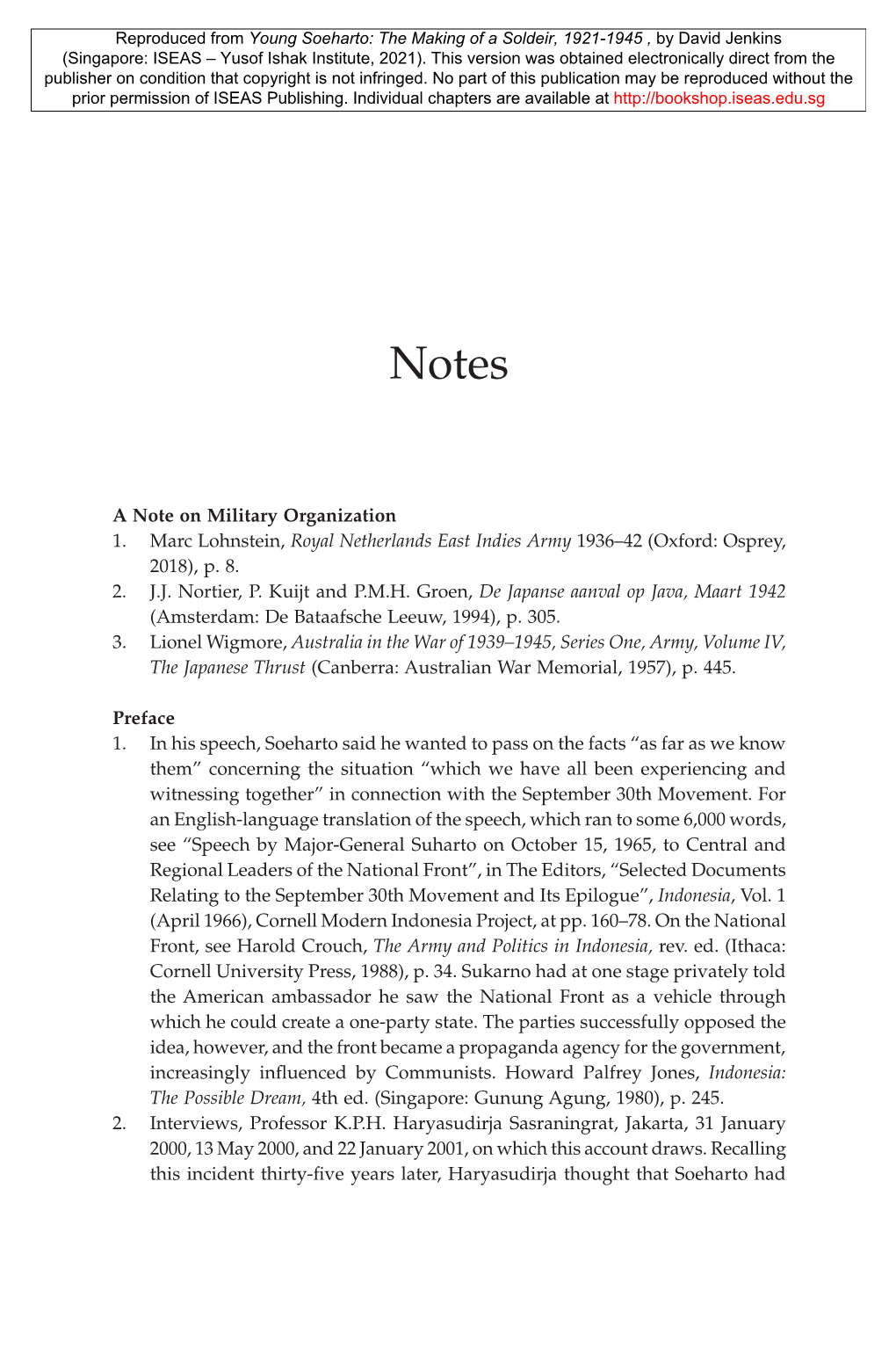 A Note on Military Organization 1. Marc Lohnstein, Royal Netherlands East Indies Army 1936–42 (Oxford: Osprey, 2018), P