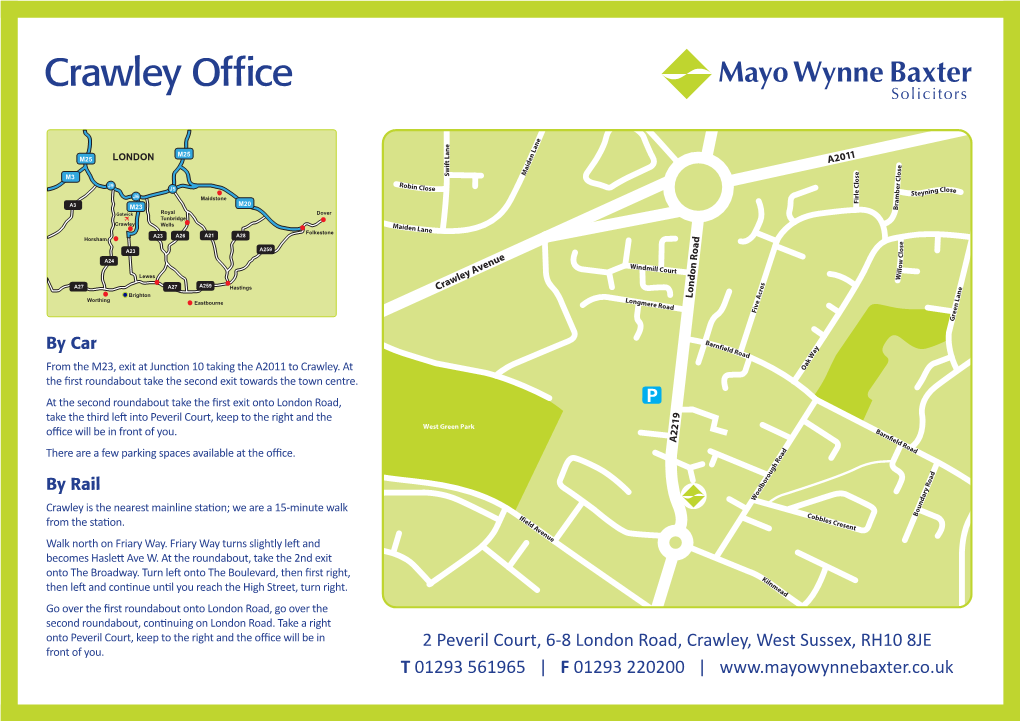 101827 MWB Crawley Office Map V2.Indd