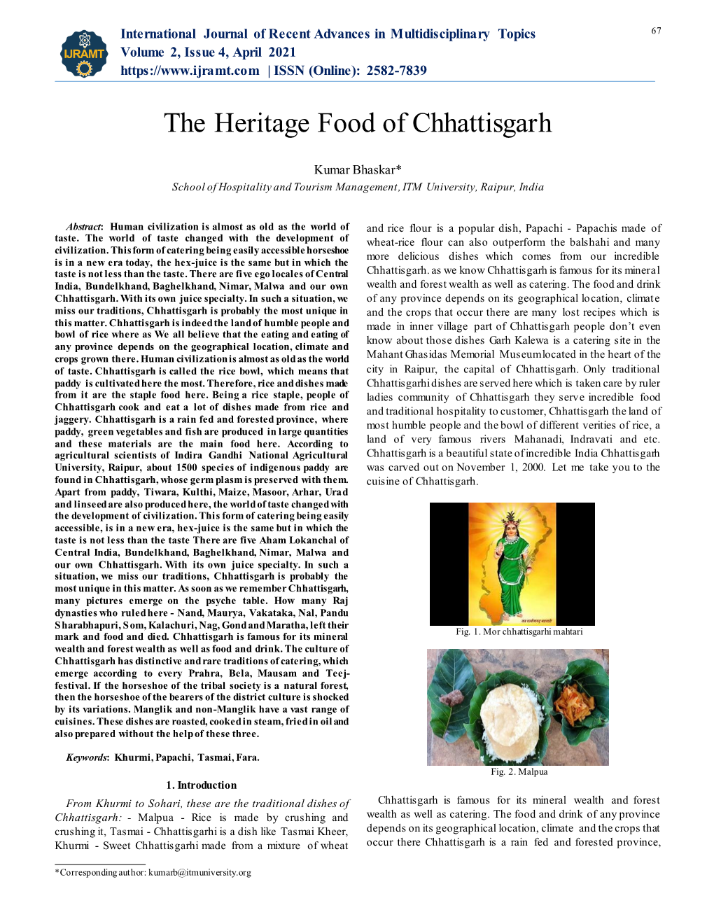 The Heritage Food of Chhattisgarh