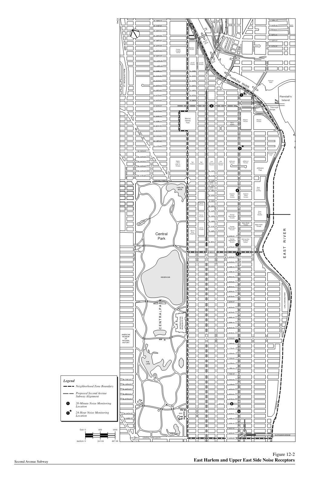 Figure 12-2 East Harlem and Upper East Side Noise Receptors