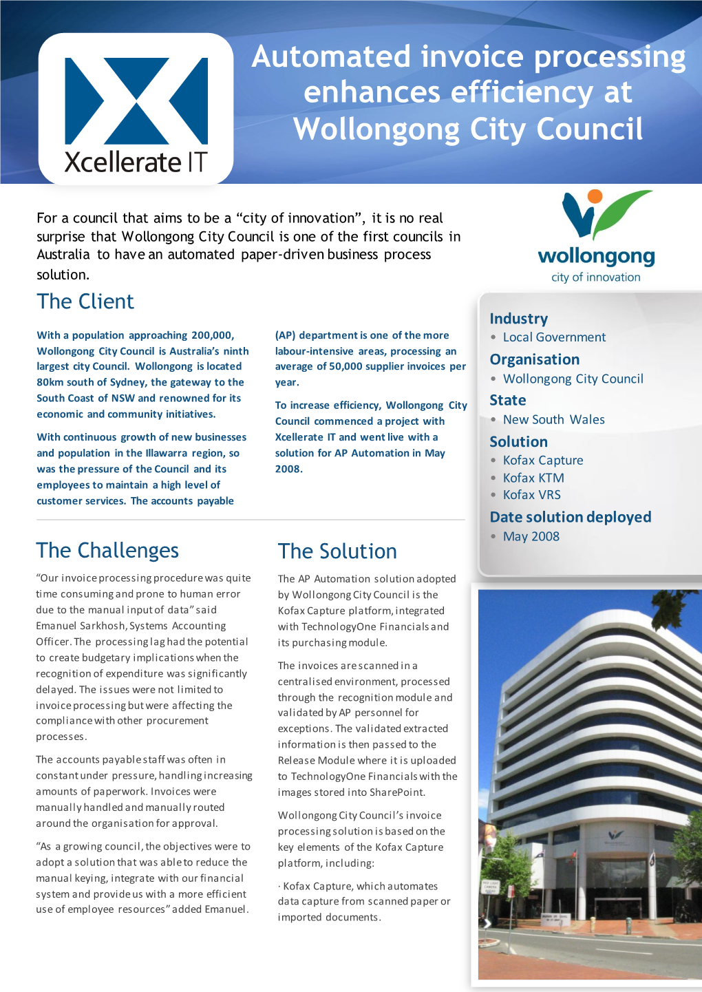 Automated Invoice Processing Enhances Efficiency at Wollongong