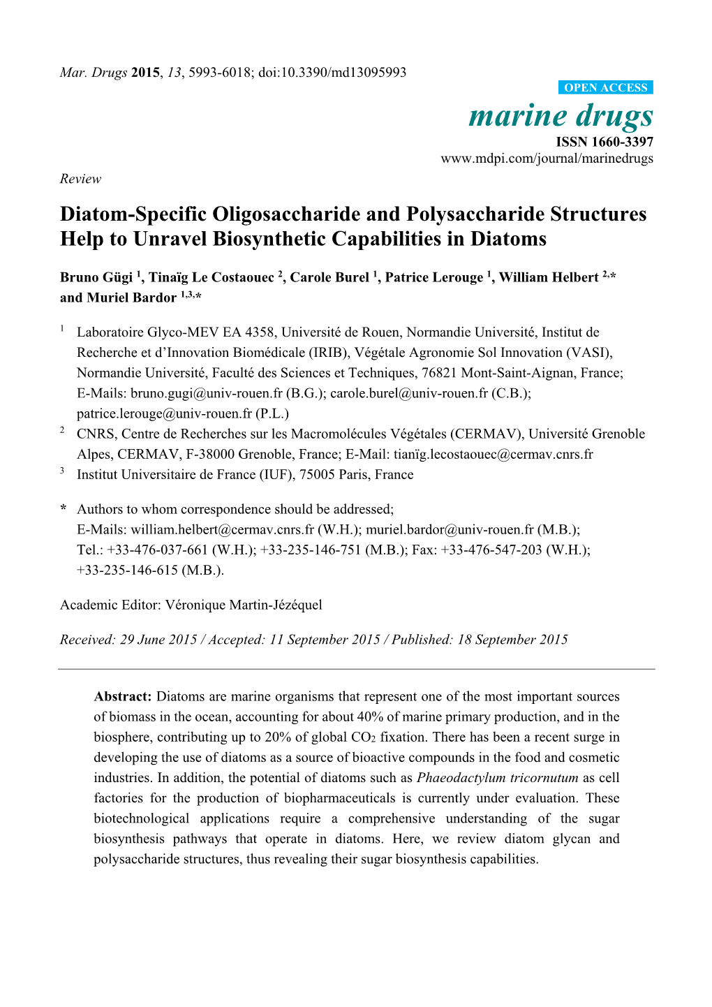 Oligosaccharides and Polysaccharides Structures