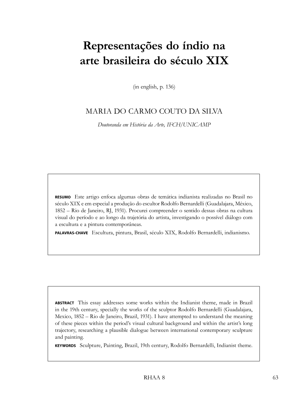 Representações Do Índio Na Arte Brasileira Do Século XIX