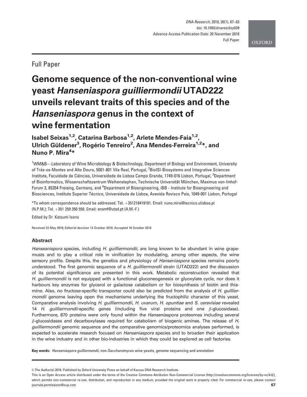 Genome Sequence of the Non-Conventional Wine Yeast