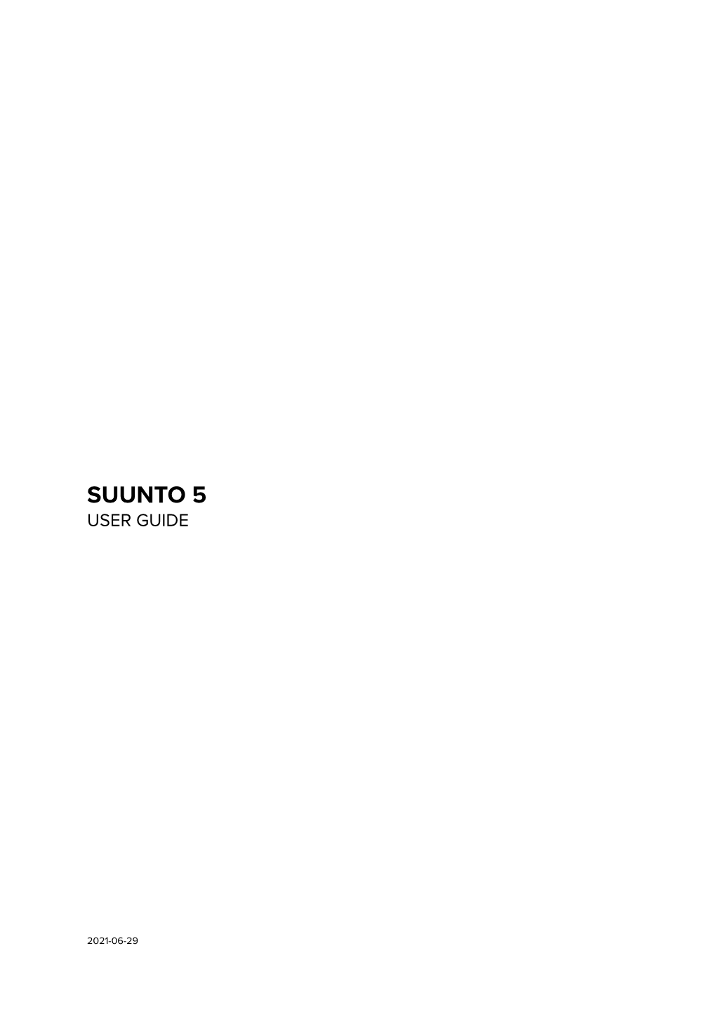 Suunto 5 User Guide