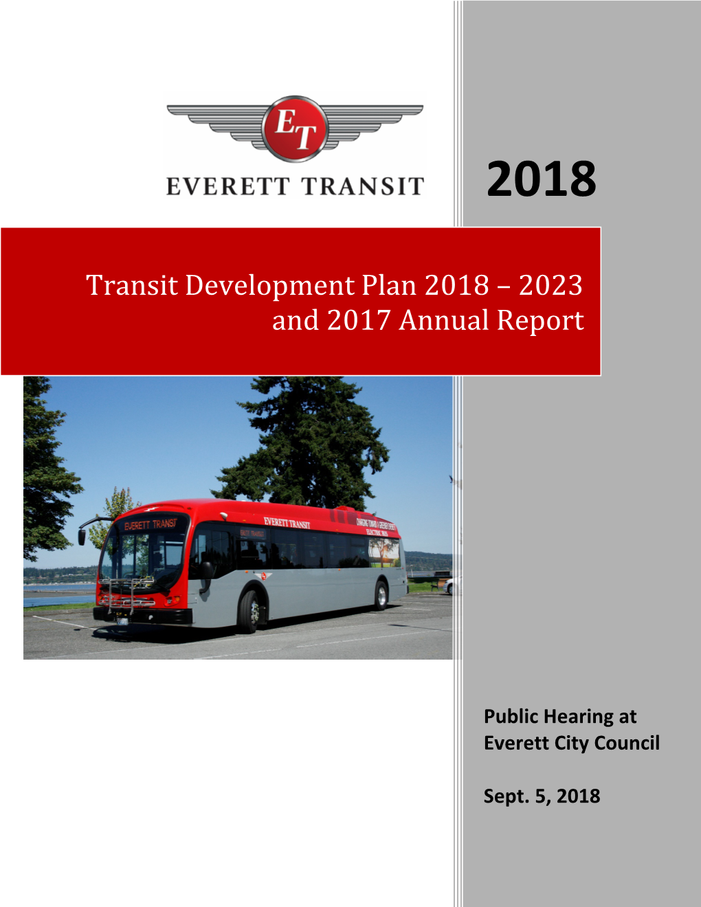 Transit Development Plan 2018 – 2023 and 2017 Annual Report