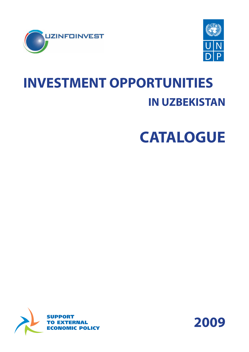 Catalogue of Investment Opportunities in Uzbekistan: 2009