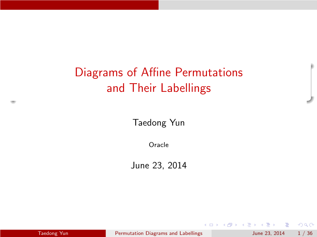 Diagrams of Affine Permutations and Their Labellings