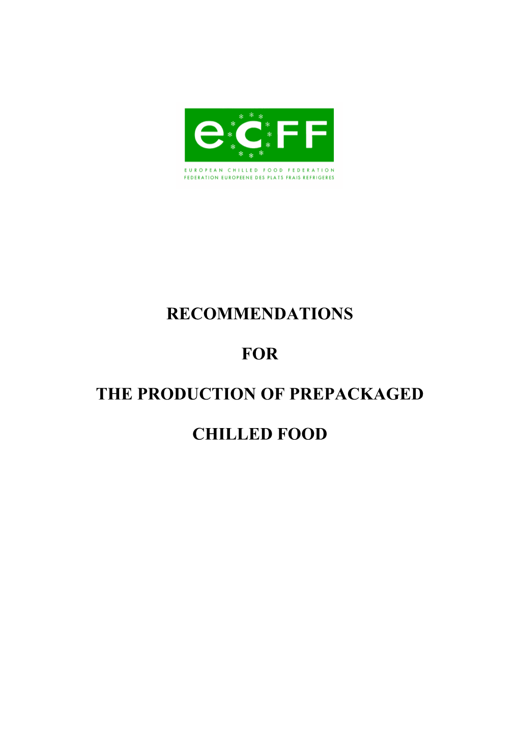 ECFF Recommendations December 2006