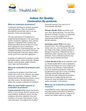 Indoor Air Quality (IAQ): Combustion By-Products
