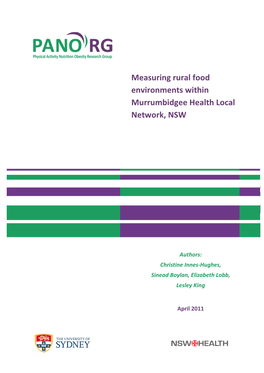 Measuring Rural Food Environments Within Murrumbidgee Health Local Network, NSW