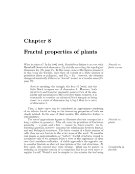 Chapter 8 Fractal Properties of Plants