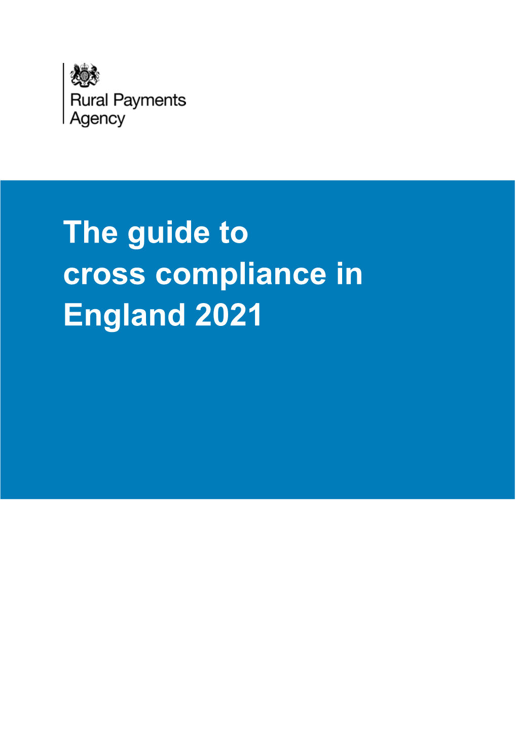 The Guide to Cross Compliance in England 2021