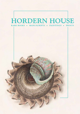 Hordern House Rare Books • Manuscripts • Paintings • Prints All Prices Are in Australian Dollars