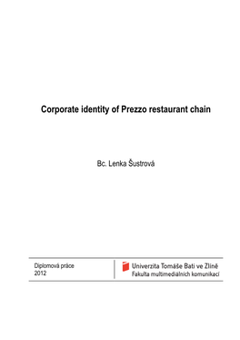 Corporate Identity of Prezzo Restaurant Chain