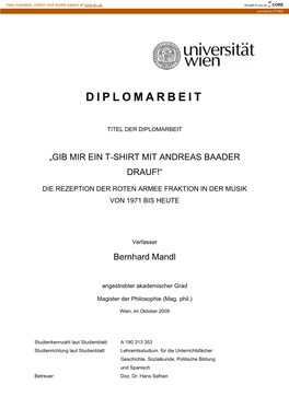 Diplomarbeit