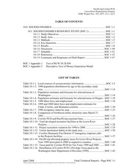 Soc 1-1 10.1 Socioeconomics Resource Study (Soc 1)