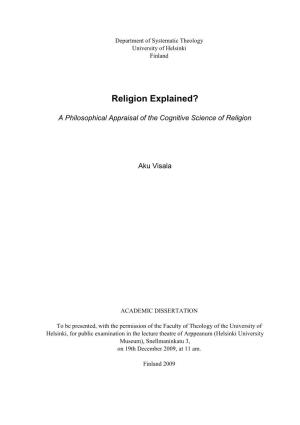 Religion Explained?