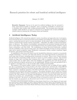 Research Priorities for Robust and Beneficial Artificial Intelligence