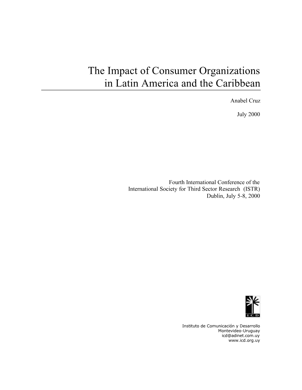 The Impact of Consumer Organizations in Latin America and the Caribbean