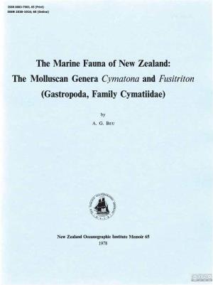 The Marine Fauna of New Zealand: the Molluscan Genera Cymatona and Fusitriton (Gastropoda, Family Cymatiidae)