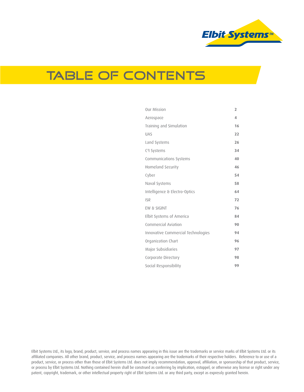 Table of Contents