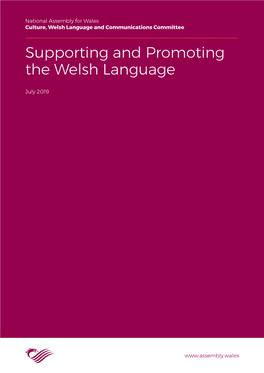 Supporting and Promoting the Welsh Language