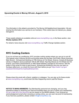NYC Cooling Centers If You Do Not Have Air Conditioning, NYC Provides Cooling Centers Where You Can Go to Cool Off