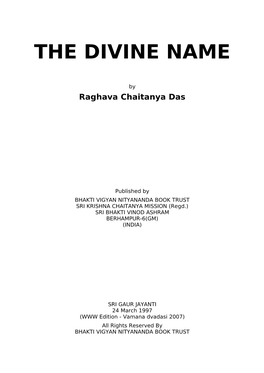 The Divine Name