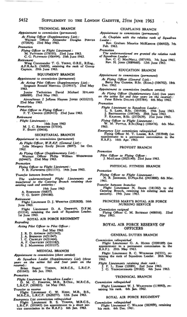 5452 Supplement to the London Gazette, 25Th June 1963