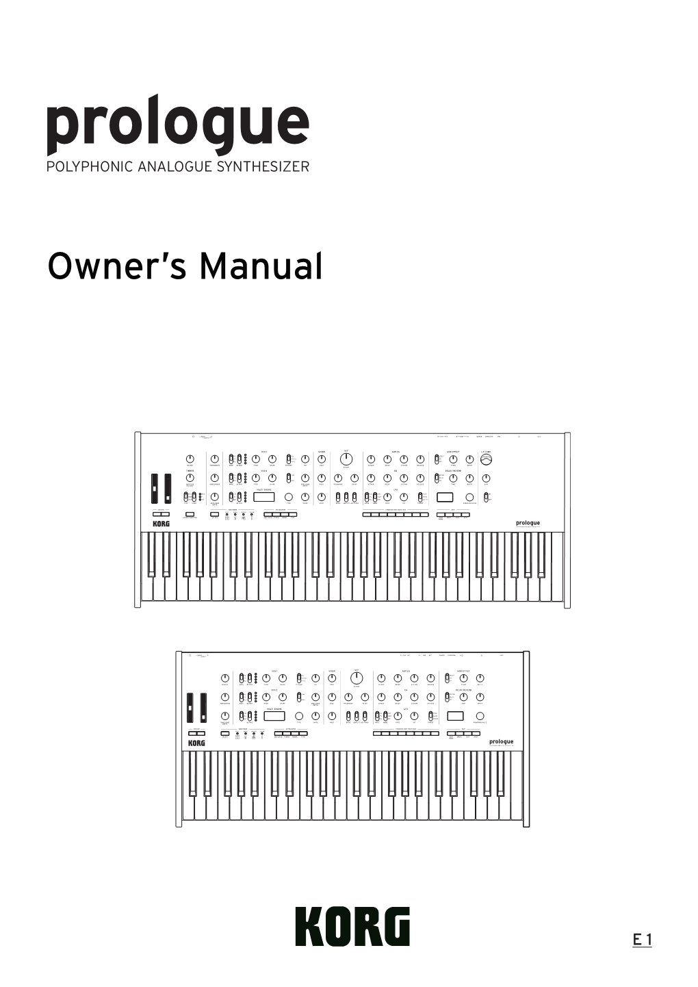 Prologue Owner's Manual