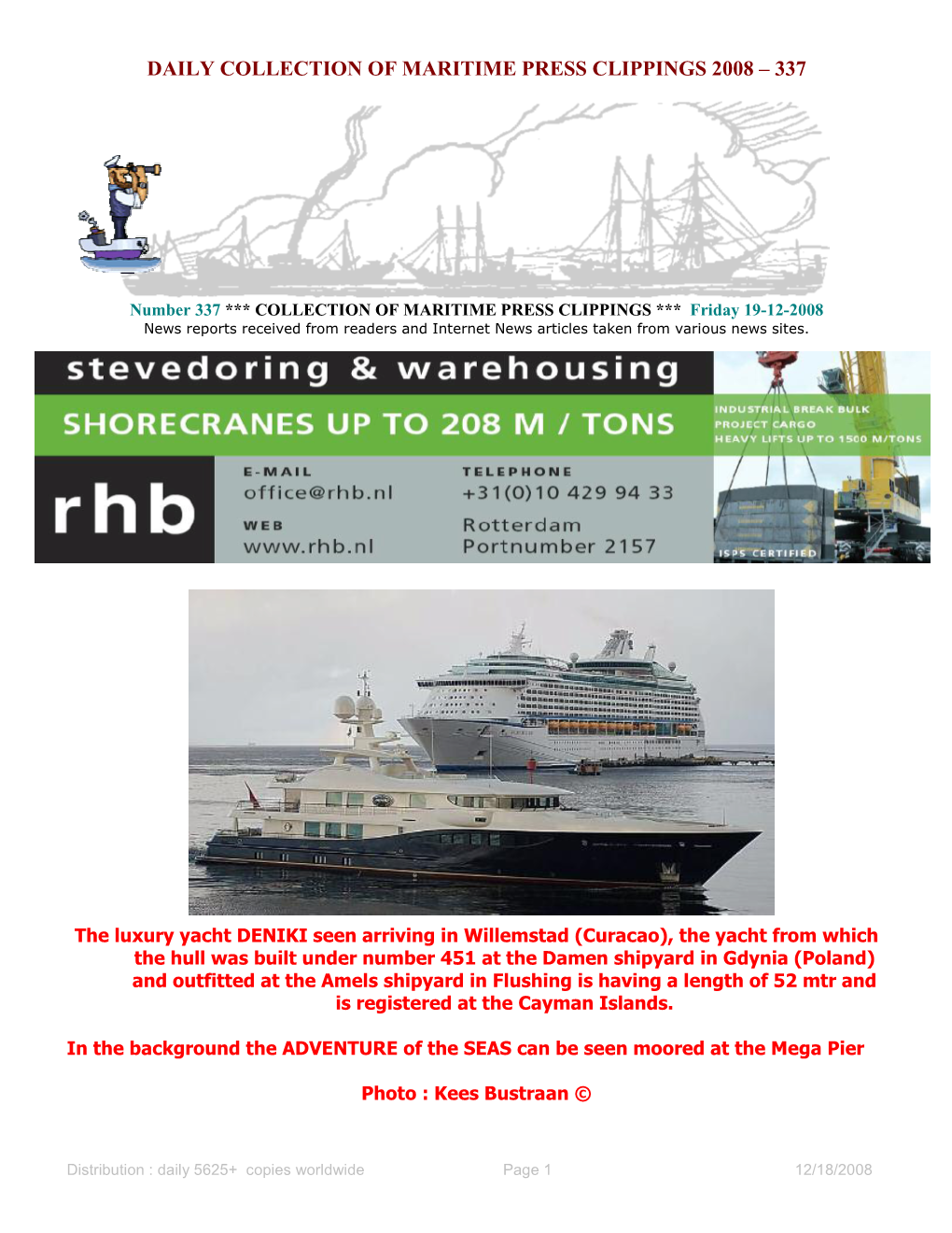 Daily Collection of Maritime Press Clippings 2008 – 337