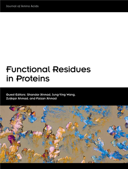 Functional Residues in Proteins