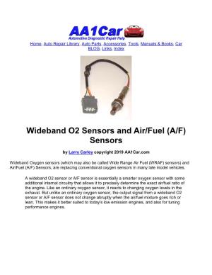 Wideband O2 Sensors and Air/Fuel (A/F) Sensors