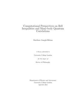 Bell Inequalities and Many-Body Quantum Correlations