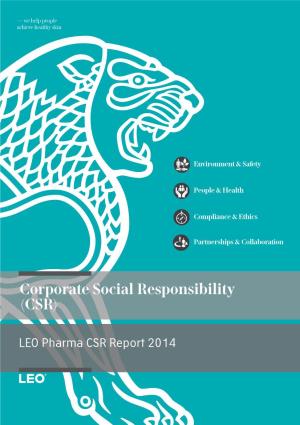 CSR in LEO Pharma - Focus Areas 2013-2016