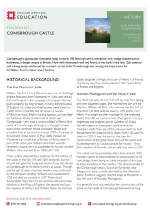 Conisbrough Castle History Activities Images