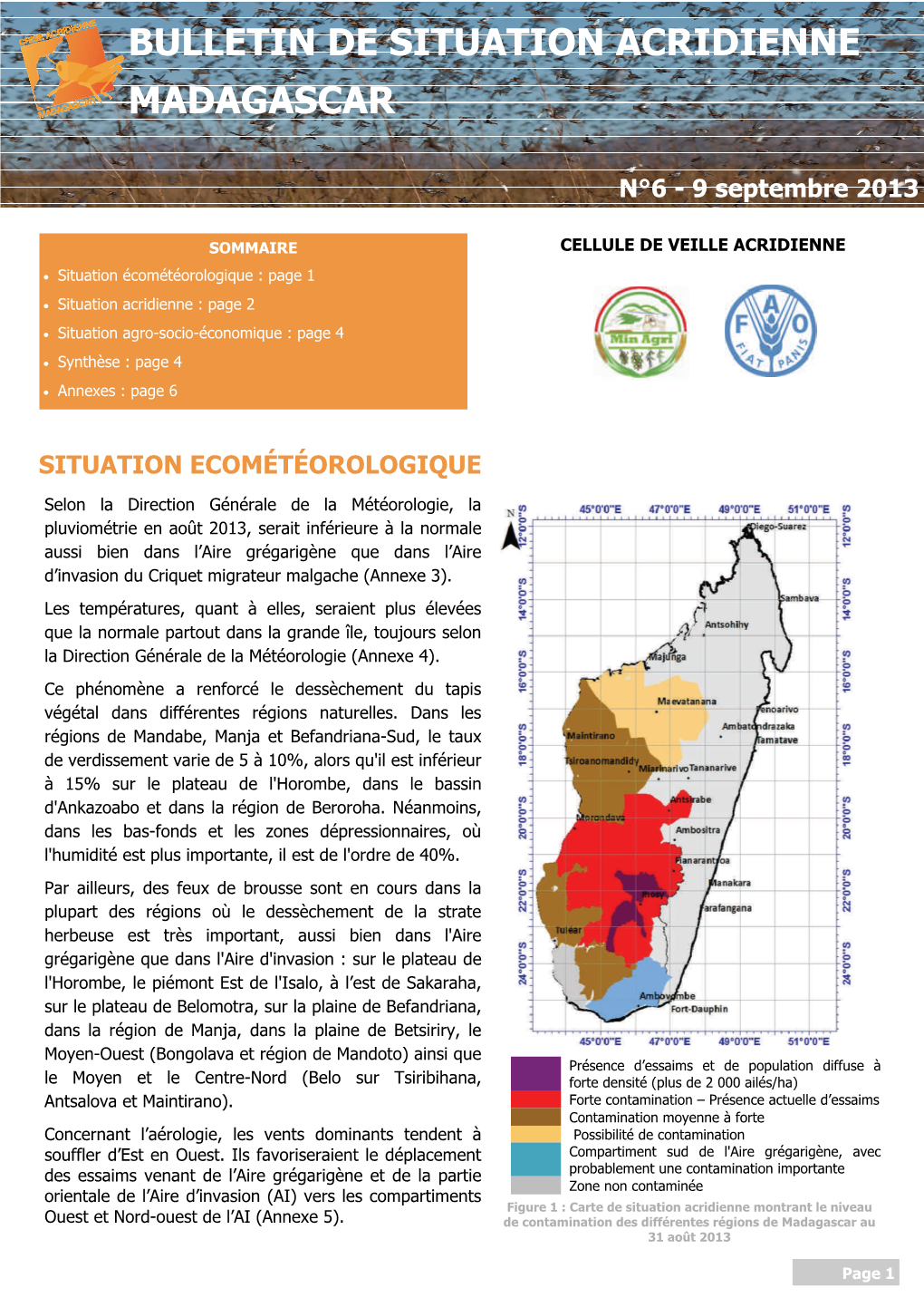 Bulletin De Situation Acridienne Madagascar