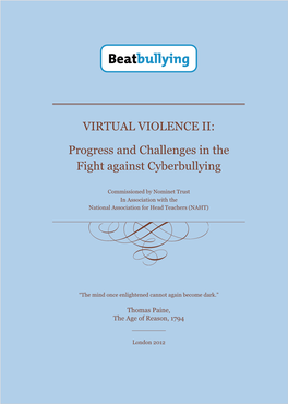 VIRTUAL VIOLENCE II: Progress and Challenges in the Fight Against Cyberbullying