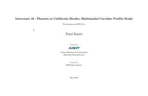 I-10 Multimodal Corridor Final Report