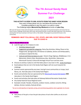 The 7Th Annual Sandy Hook Summer Fun Challenge 2021